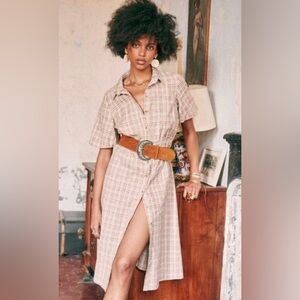 Sezane Plaid Jasmine Dress